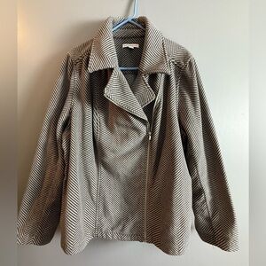 Isaac Mizrah Live! Vintage 90's Style Sz 2X Front Zip Fleecy Jacket 26" PTP